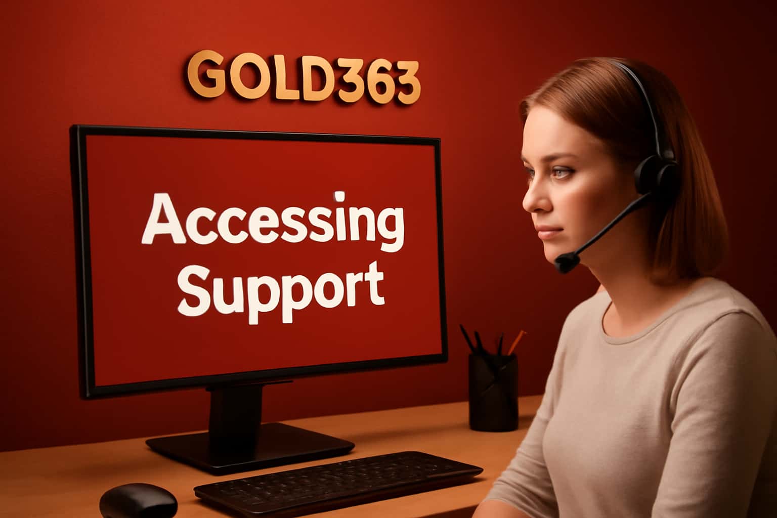 Accessing Gold365 Support visual guide with relevant text.