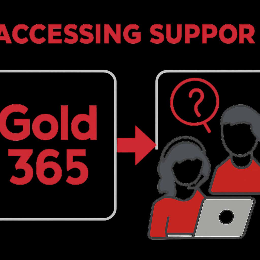 Illustration of Accessing Gold365 Support processes.