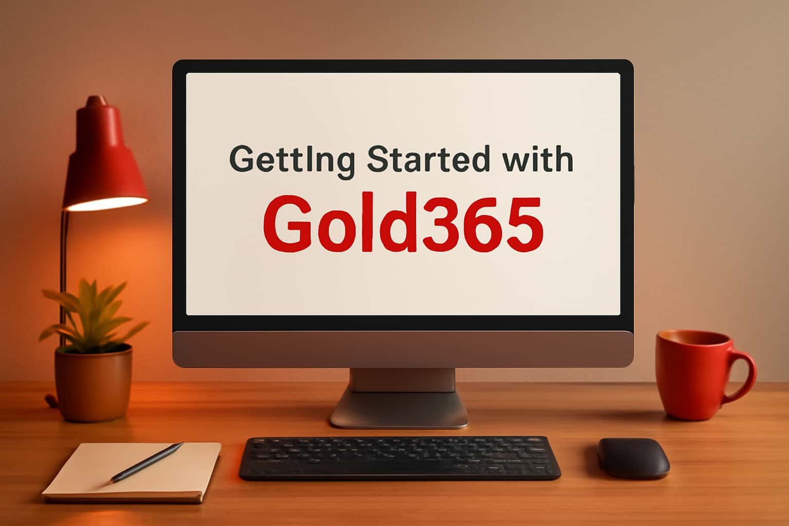 A high-tech scene illustrating the concept of Getting Started with Gold365.