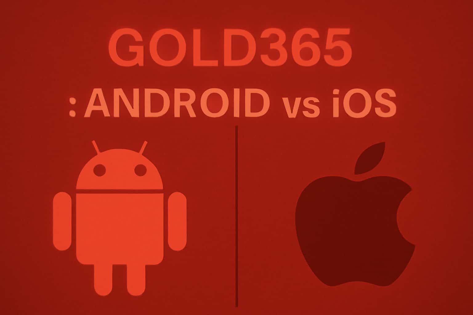 Informational scene depicting Gold365 comparison between Android and iOS.