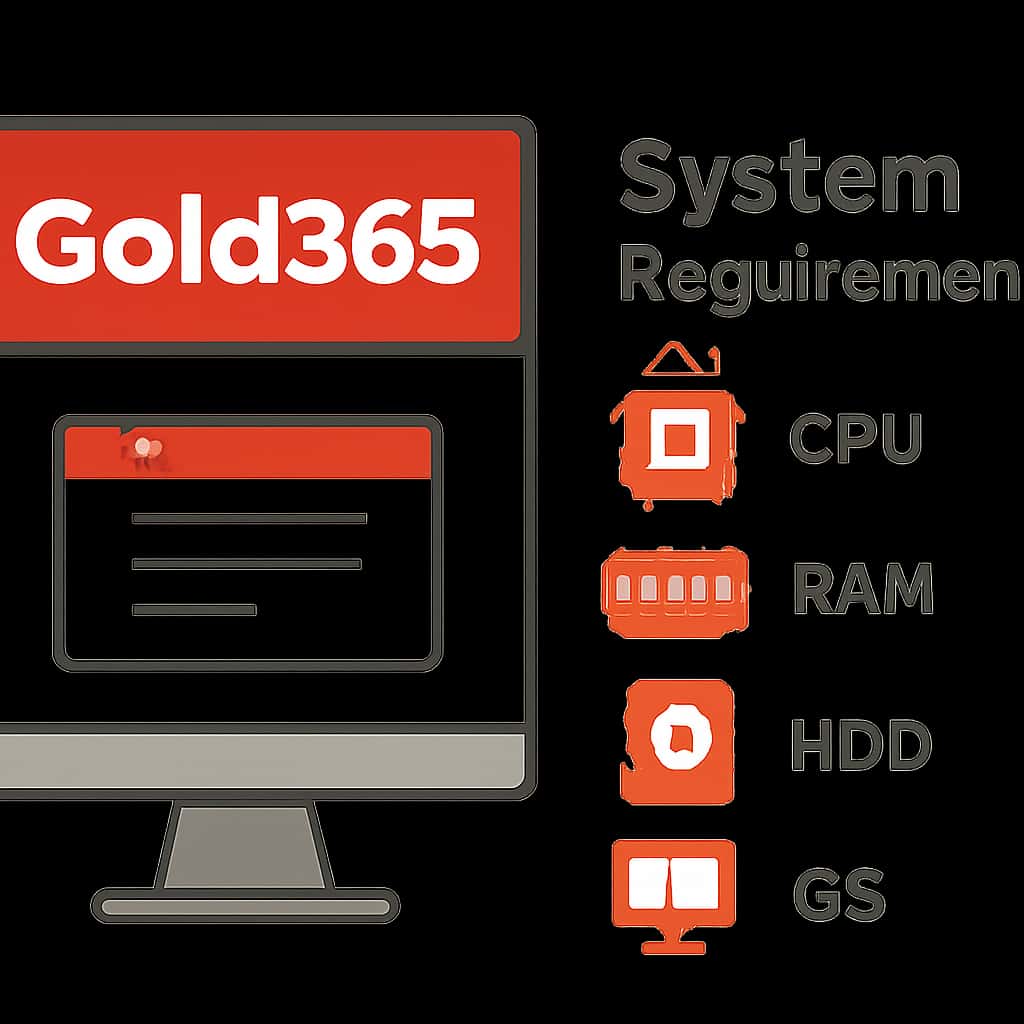 Diagram illustrating Gold365 system requirements