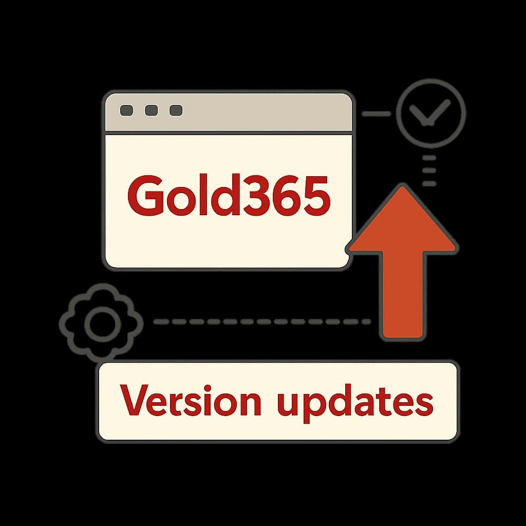 A diagram illustrating the process of Gold365 Version Updates.