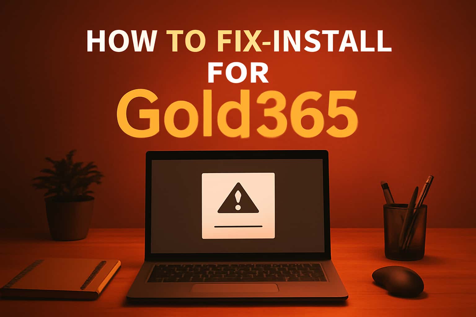 Informational scene about fixing installation for Gold365 app.