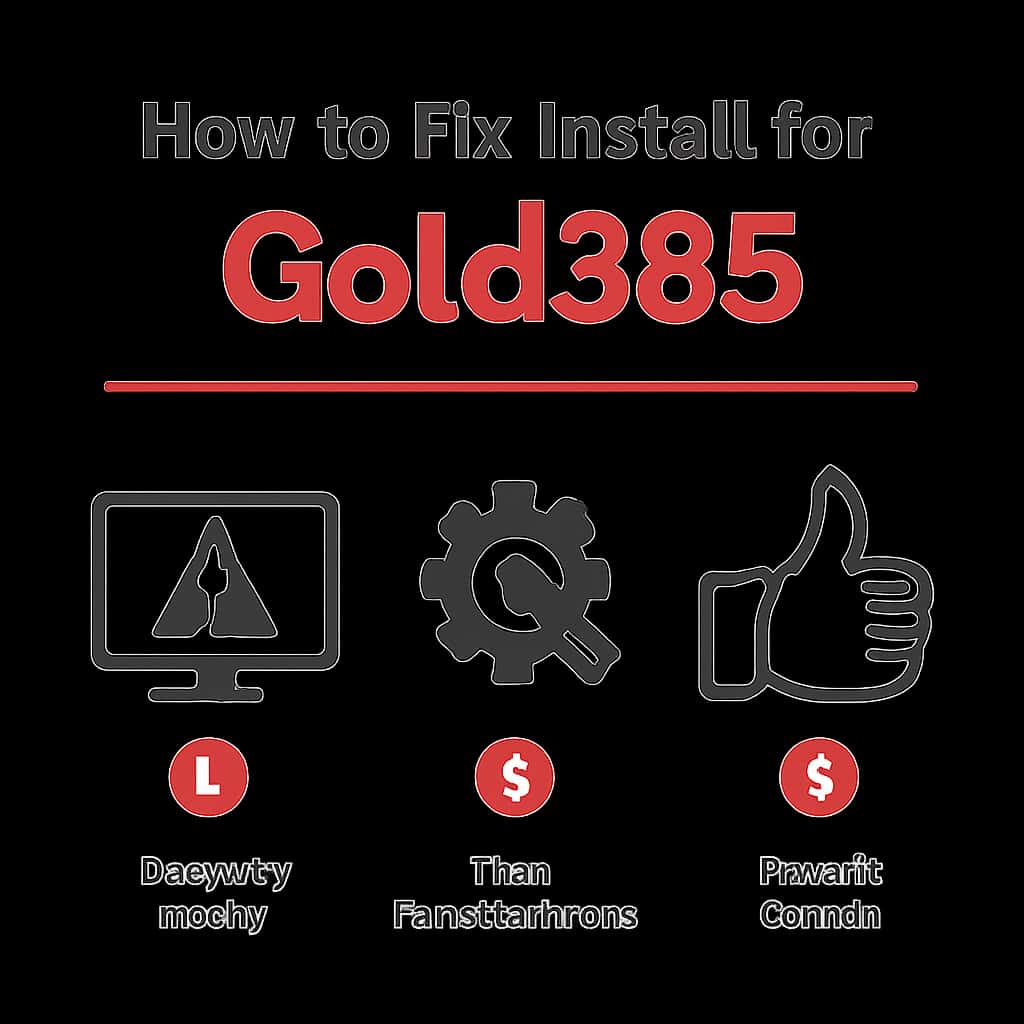 Diagram explaining installation steps for Gold365.