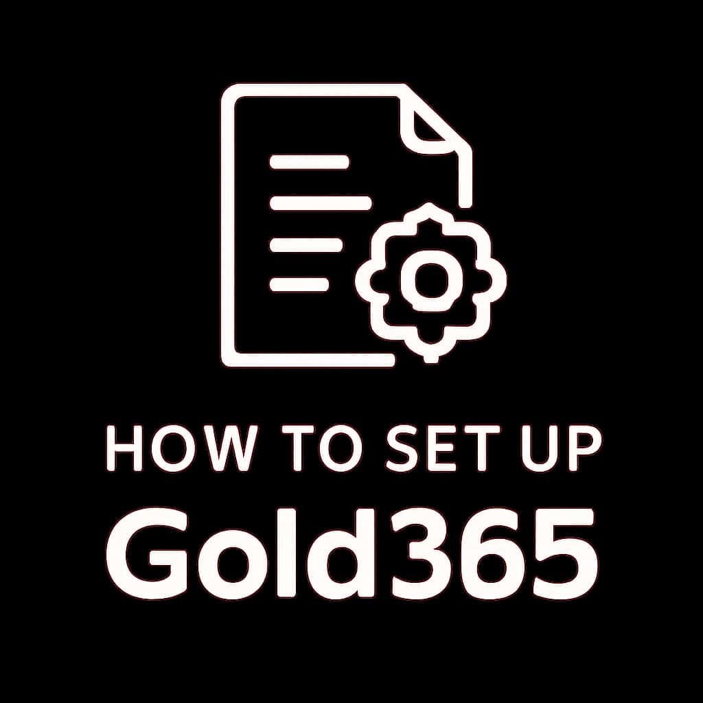 A badge representing the setup guide for Gold365.