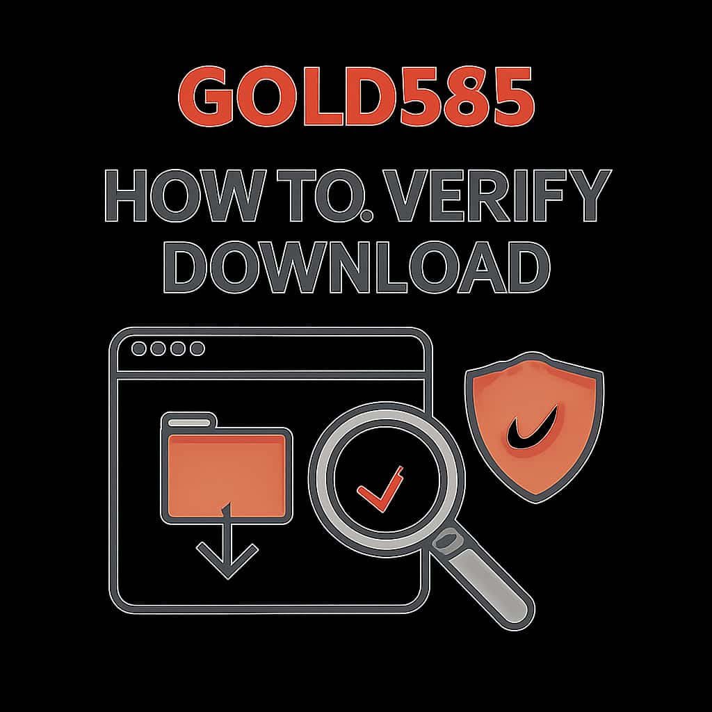 Illustration of Gold365 download verification process