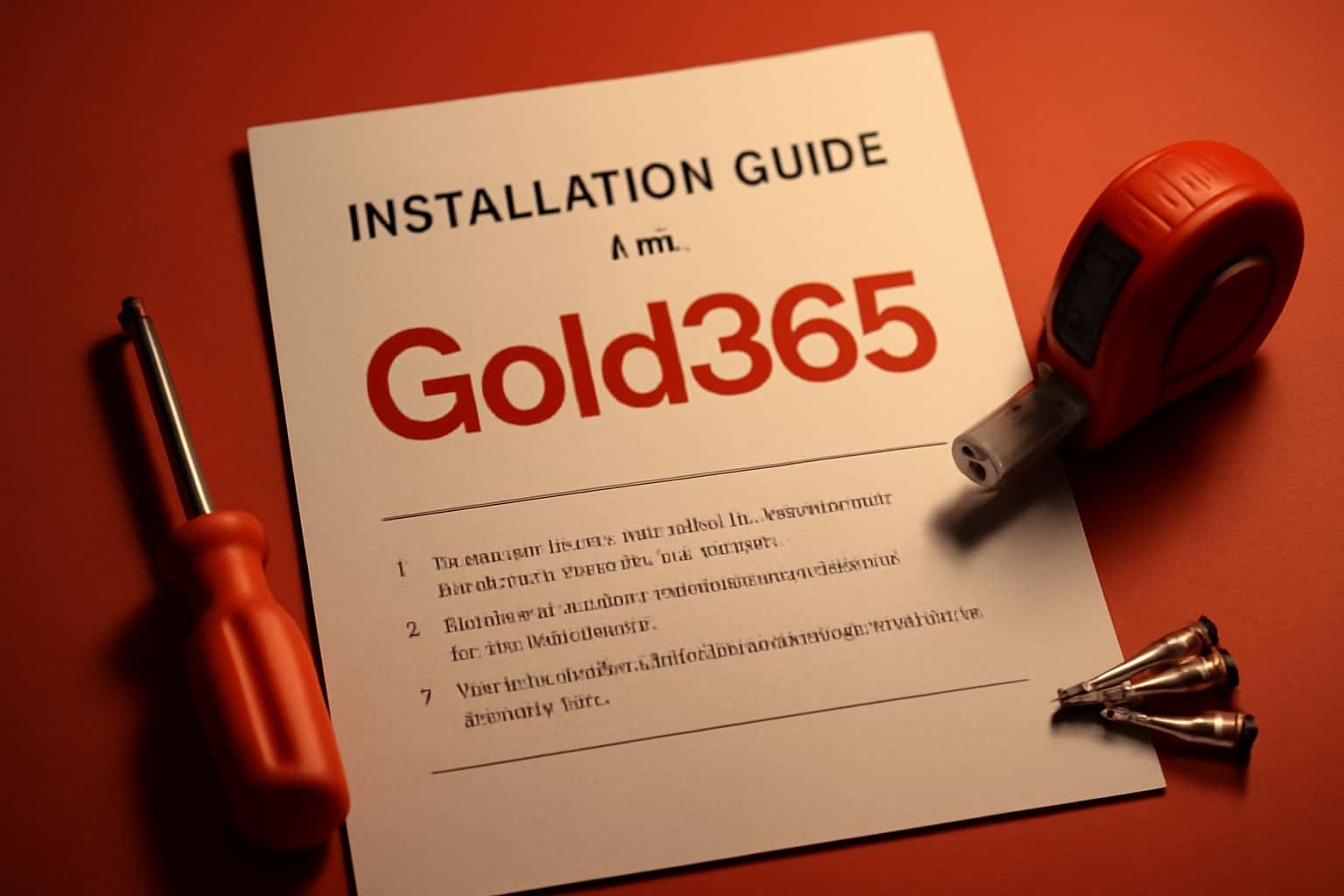 A visual representation of the Installation Guide for Gold365.