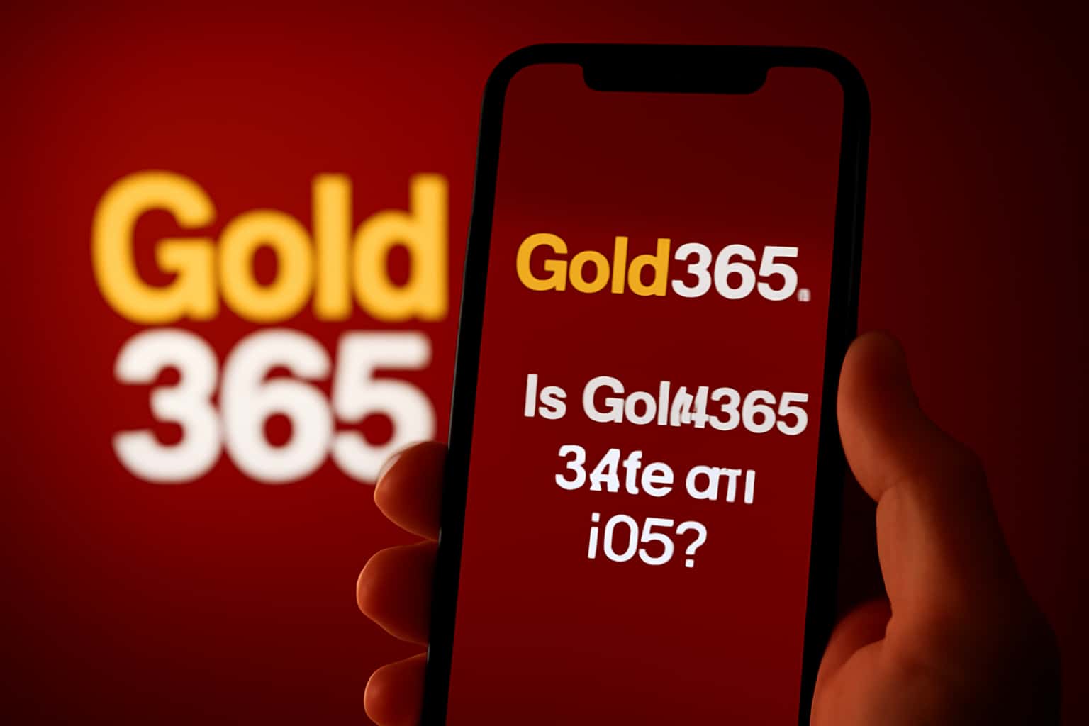 An informational graphic about the safety of the Gold365 app on iOS devices.