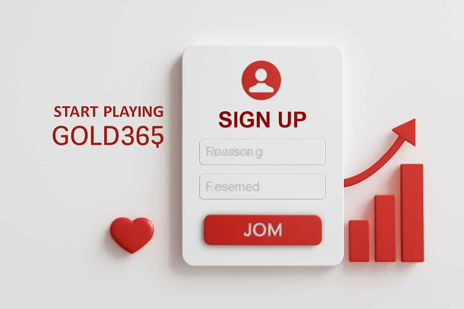 Start Playing Gold365 - Sign Up Interface