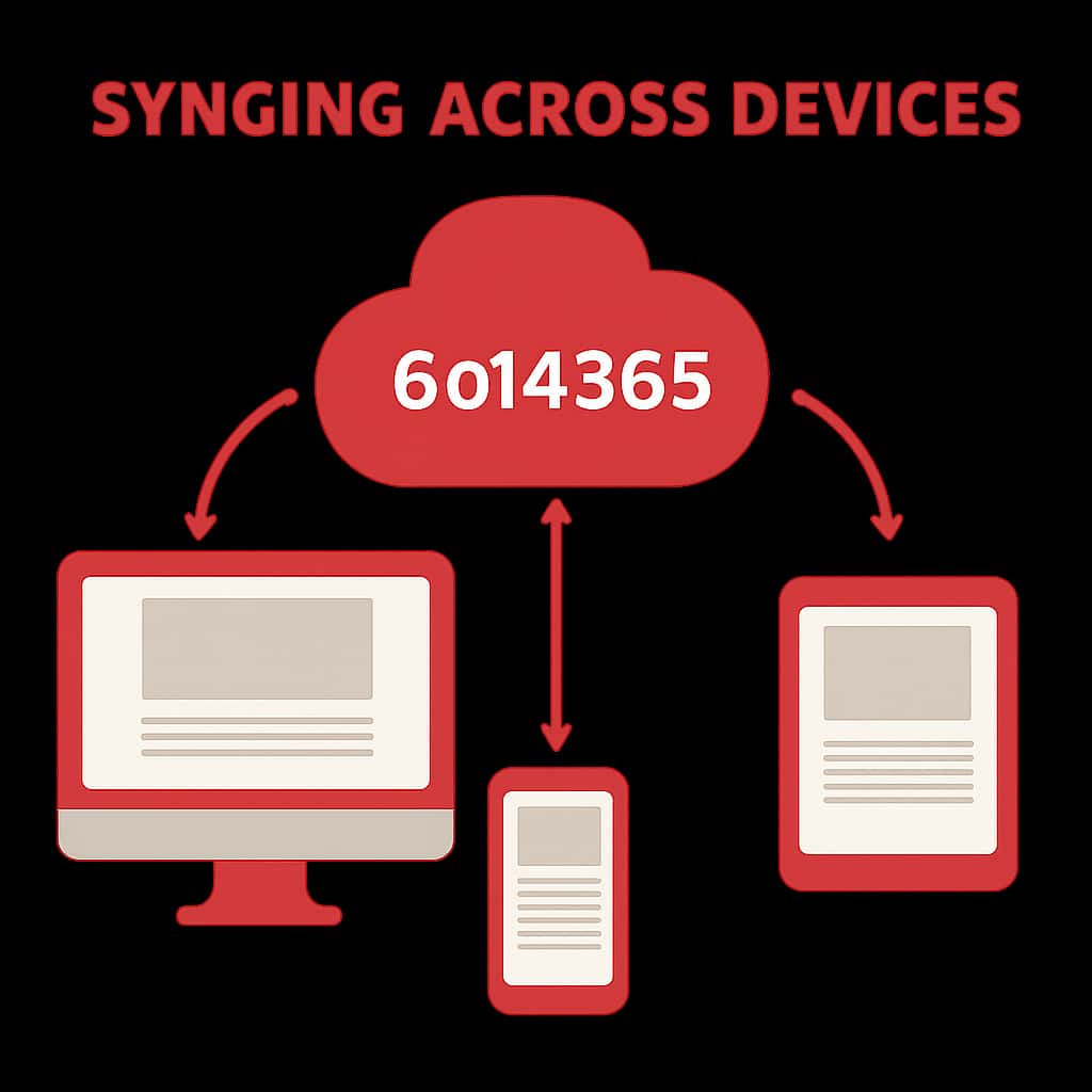An educational diagram illustrating how to sync Gold365 across devices.