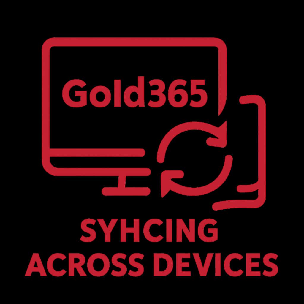 A badge concept representing the syncing functionality of Gold365 across devices.